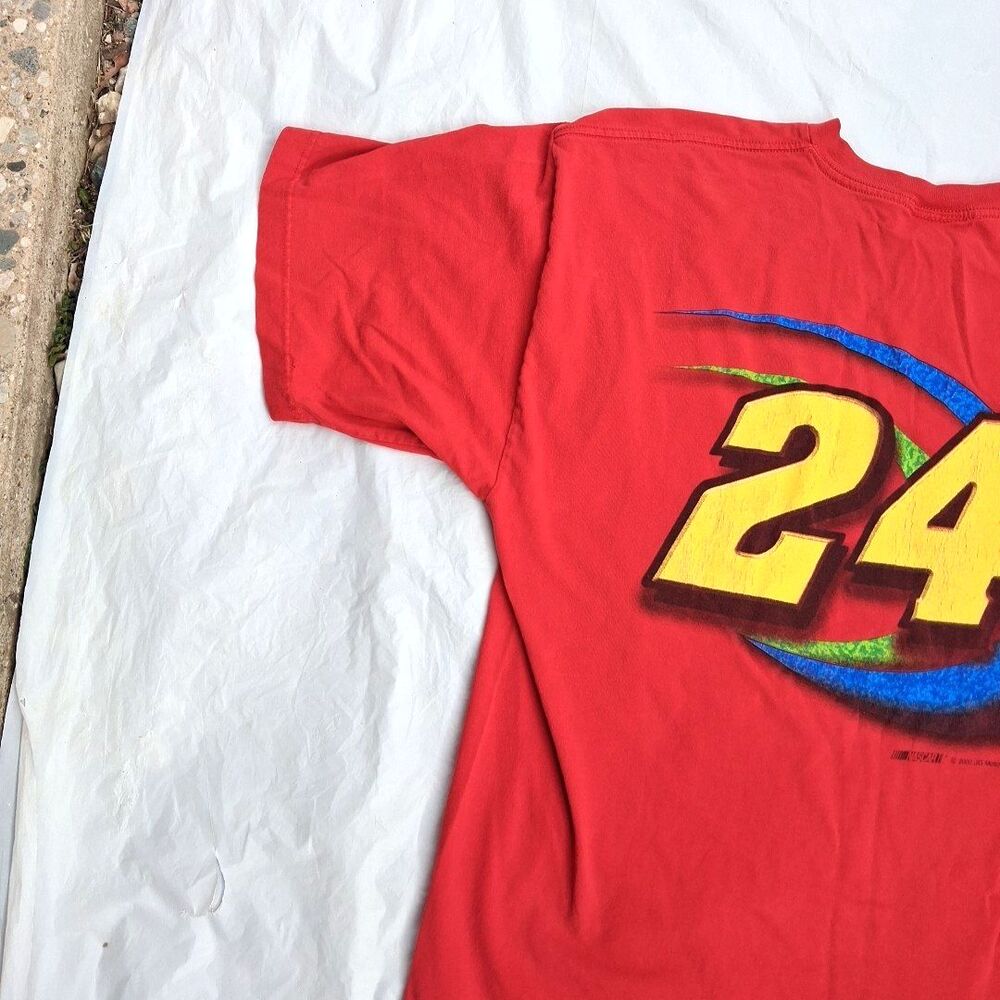 ​Vintage Jeff Gordon 24 NASCAR Shirt 2XL Competitors View Red Double Sided USA - Picture 11 of 15